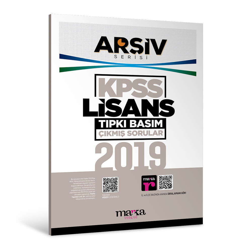 2019 Lisans Genel Yetenek Genel Kültür Tıpkı Basım Çıkmış Sorular Tamamı Video Çözümlü Marka Yayınları
