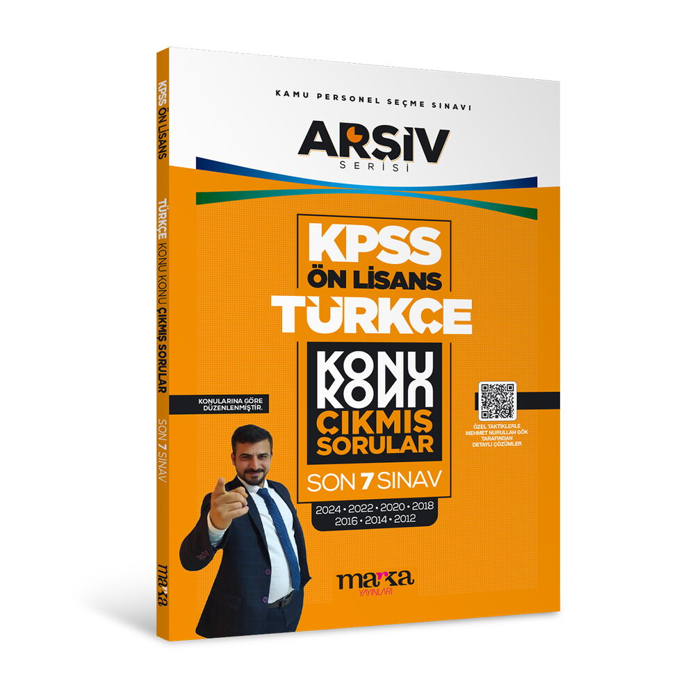 KPSS Ön Lisans Türkçe Konu Konu Çıkmış Sorular Son 7 Sınav Çıkmış Sorular (2024 Dahil) Marka Yayınları