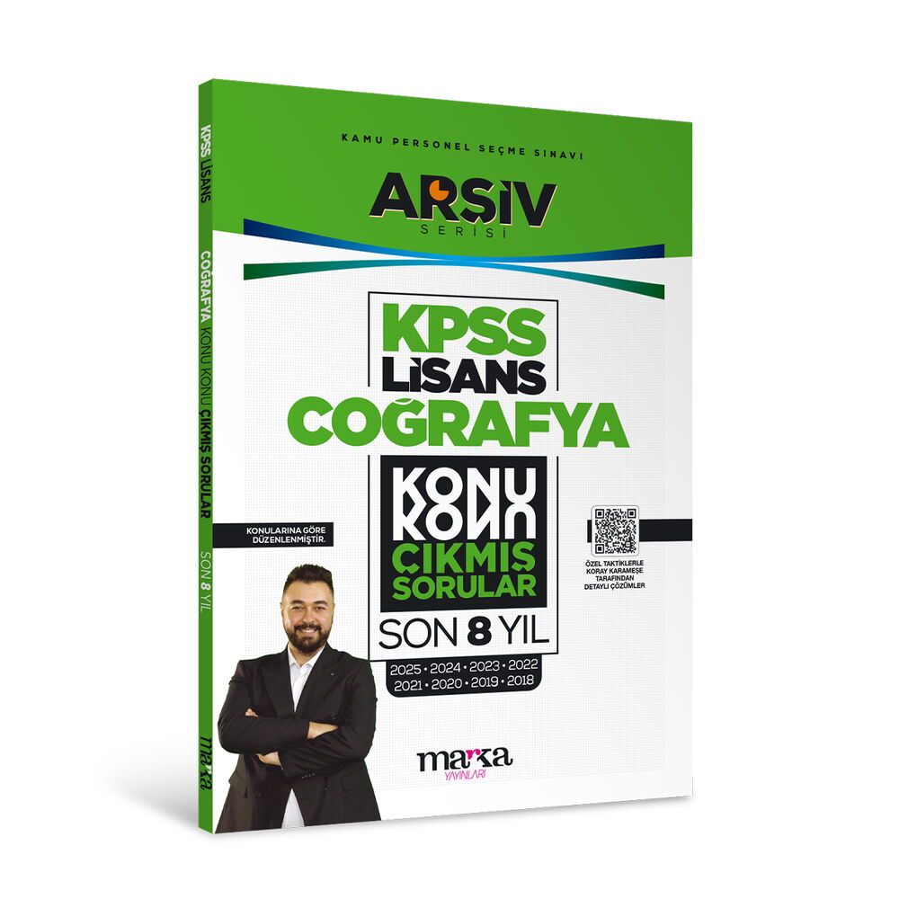 KPSS Lisans Coğrafya Konu Konu Çıkmış Sorular Son 8 yıl Çıkmış Sorular (2025 Dahil) Marka Yayınları