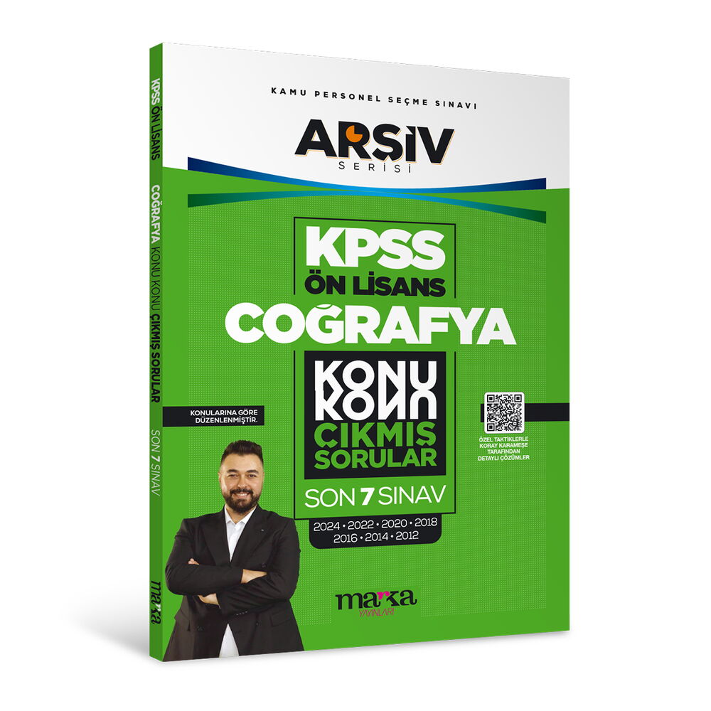 KPSS Ön Lisans Coğrafya Konu Konu Çıkmış Sorular Son 7 Sınav Çıkmış Sorular (2024 Dahil) Marka Yayınları
