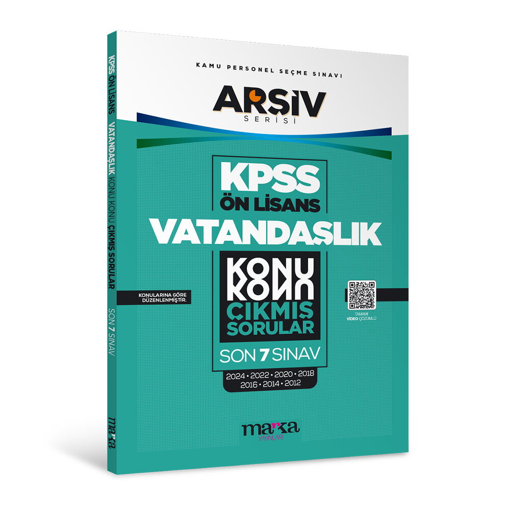KPSS Ön Lisans Vatandaşlık Konu Konu Çıkmış Sorular Son 7 Sınav Çıkmış Sorular (2024 Dahil) Marka Yayınları