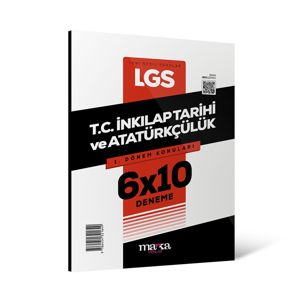2026 LGS 1.Dönem Konuları T.C. İnkılap Tarihi ve Atatürkçülük 6 Deneme Marka Yayınları