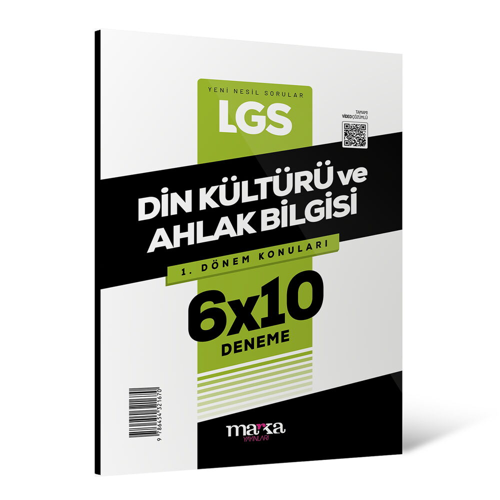 2026 LGS 1.Dönem Konuları Din Kültürü ve Ahlak Bilgisi 6 Deneme Marka Yayınları
