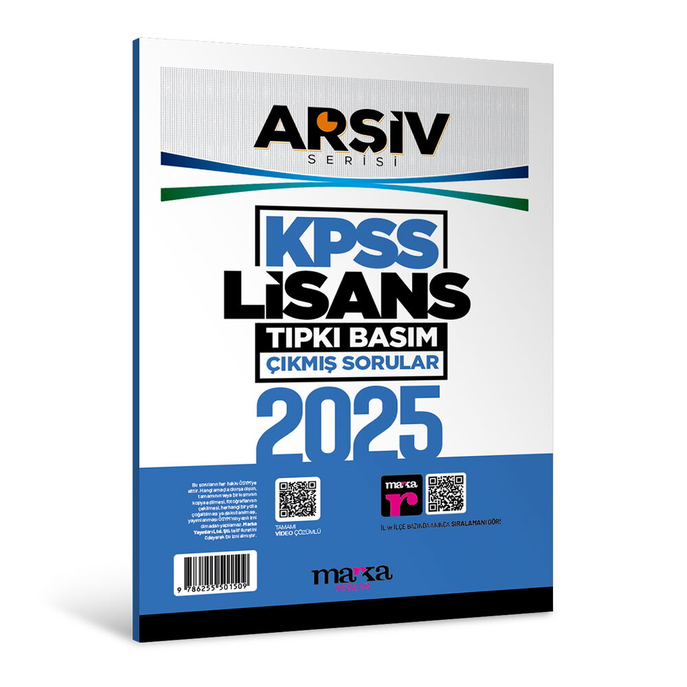 2025 Lisans Genel Yetenek Genel Kültür Tıpkı Basım Çıkmış Sorular Tamamı Video Çözümlü Marka Yayınları