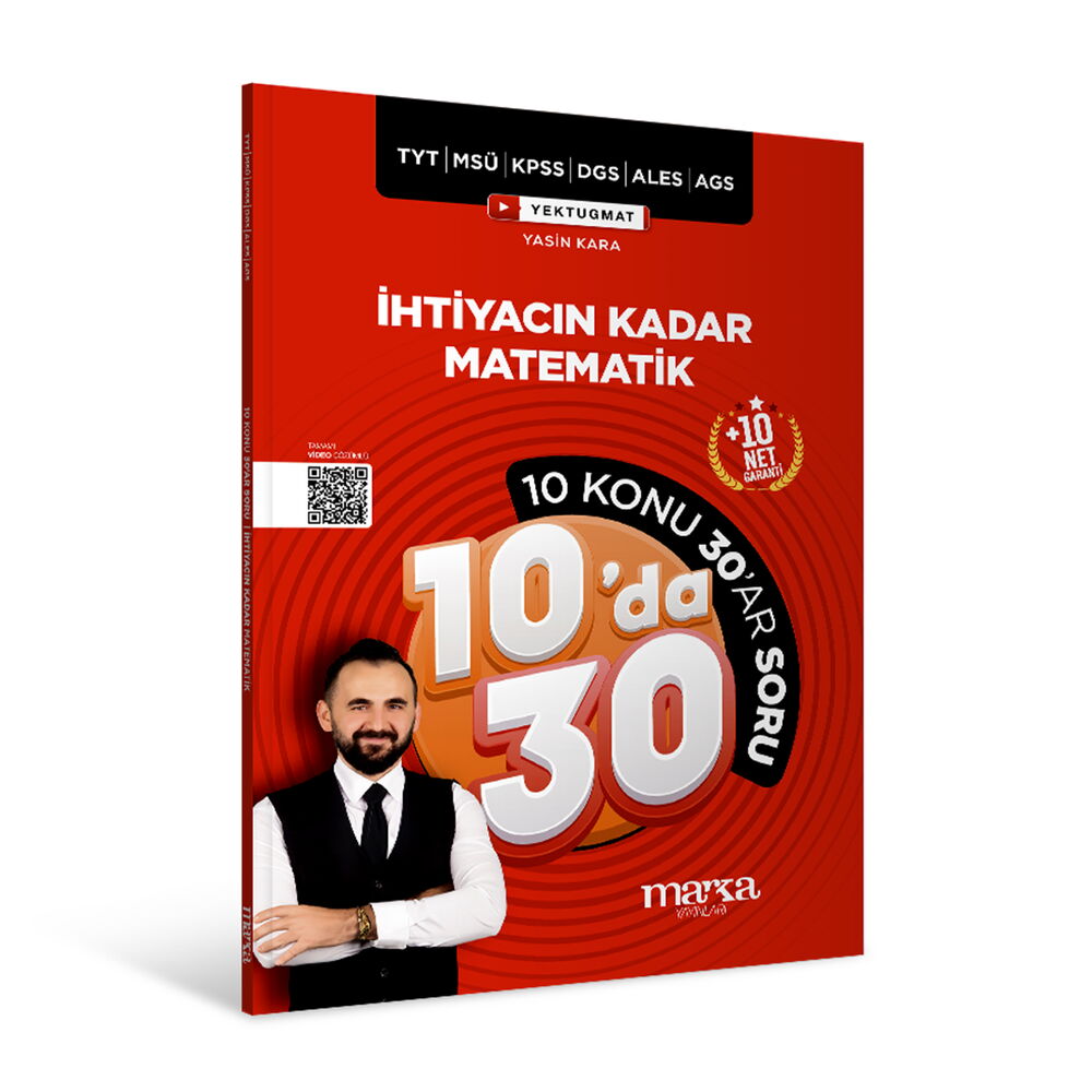 KPSS MEB-AGS YKS TYT MSÜ DGS ALES İhtiyacın Kadar Matematik Kampı 10 da 30 Soru Bankası Çözümlü Marka Yayınları