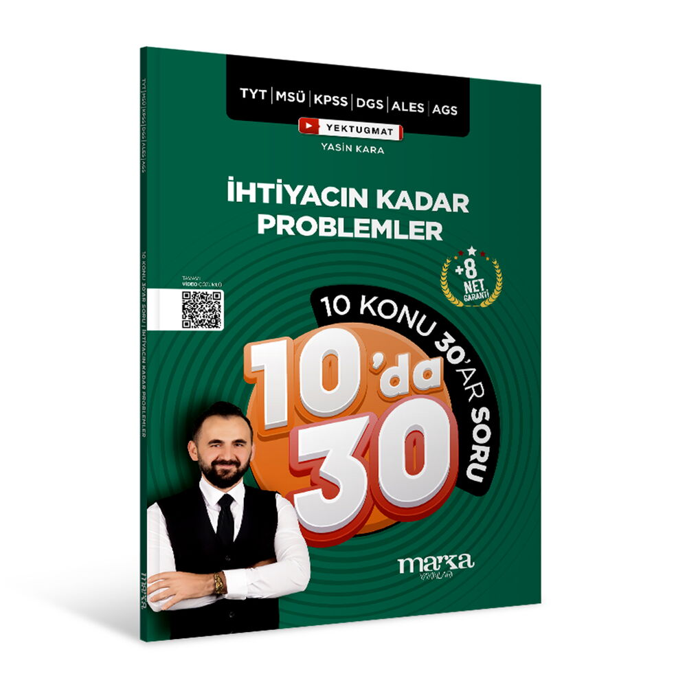 KPSS MEB-AGS YKS TYT MSÜ DGS ALES İhtiyacın Kadar Problemler Kampı 10 da 30 Soru Bankası Çözümlü Marka Yayınları